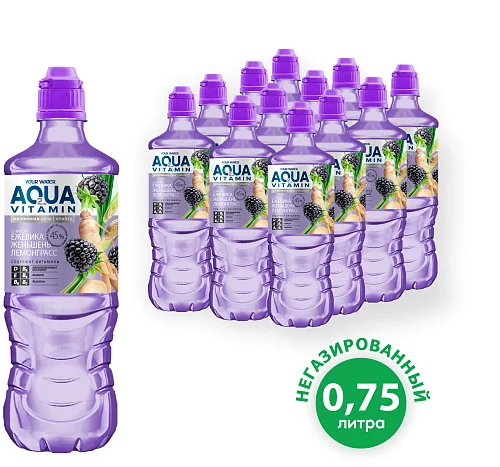 Aqua Vitamin со вкусом ежевики, лемонграсса и женьшеня