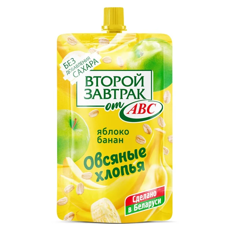 Десерт ABC Яблоко и банан с овсяными хлопьями