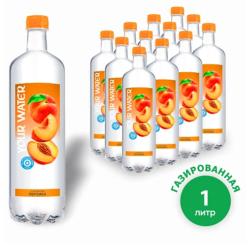 Вода Your Water с ароматом персика, 1.0 л