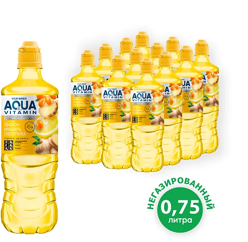 Aqua Vitamin со вкусом лимона, имбиря и облепихи