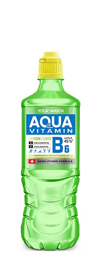 Напиток негазированный Aqua Vitamin, лимон-лайм и витамин B6, 0.75 л