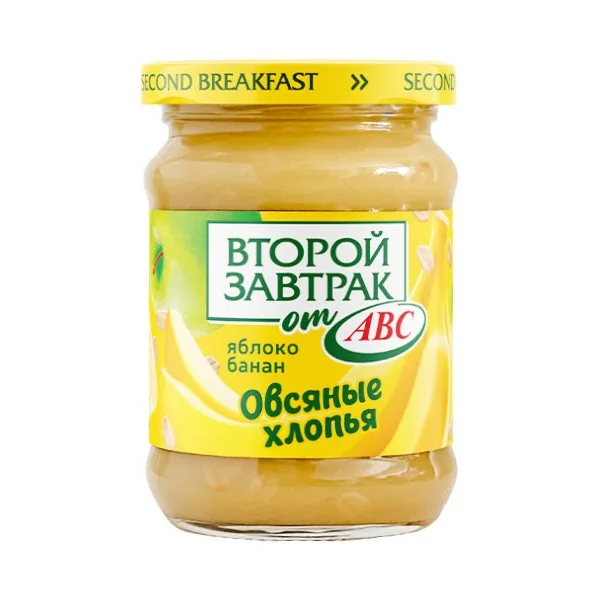 Десерт ABC Яблоко, банан с овсяными хлопьями
