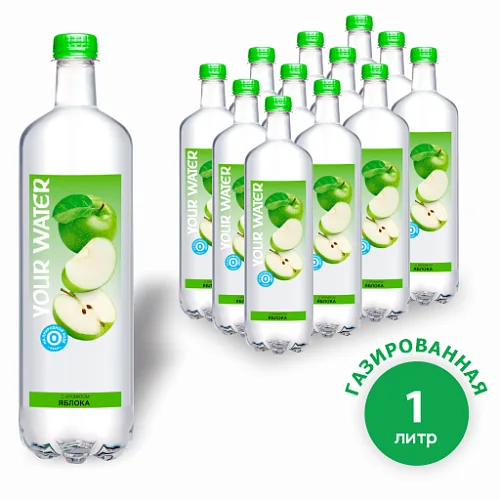 Вода Your Water с ароматом яблока, 1.0 л
