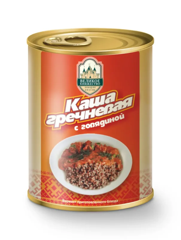 Консервы мясорастительные «Каша гречневая с говядиной» ГОСТ 8286-90