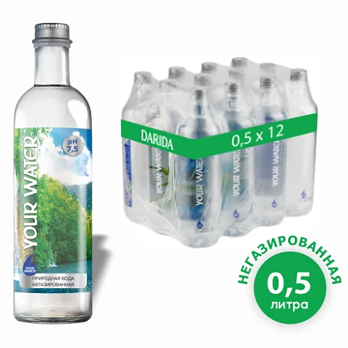 Вода питьевая Your Water негазированная (стекло), 0.5 л