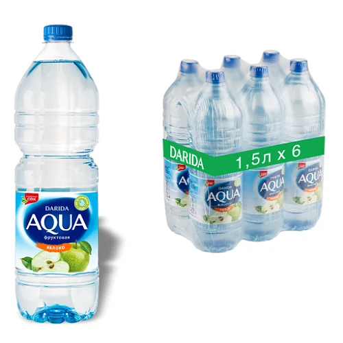 Вода «Аква Фруктовая» с ароматом яблока, 1.5 л