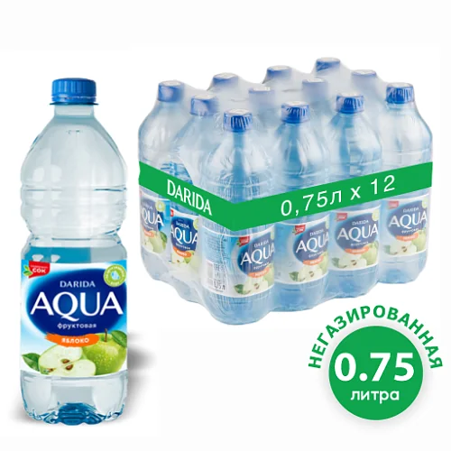 Вода «Аква Фруктовая» с ароматом яблока, 0.75 л